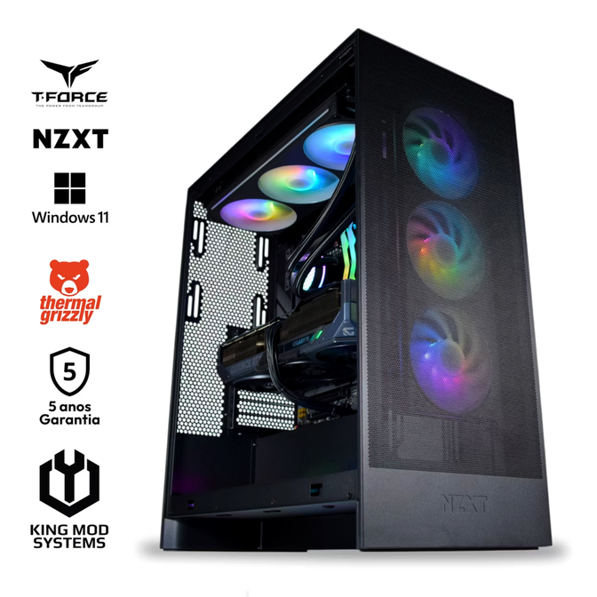 Ordenador King Mod Gamer-PC NZXT Ryzen 7 9800X3D 32GB DDR5 2TB RTX 5080 WiFi W11 V2 image number 0