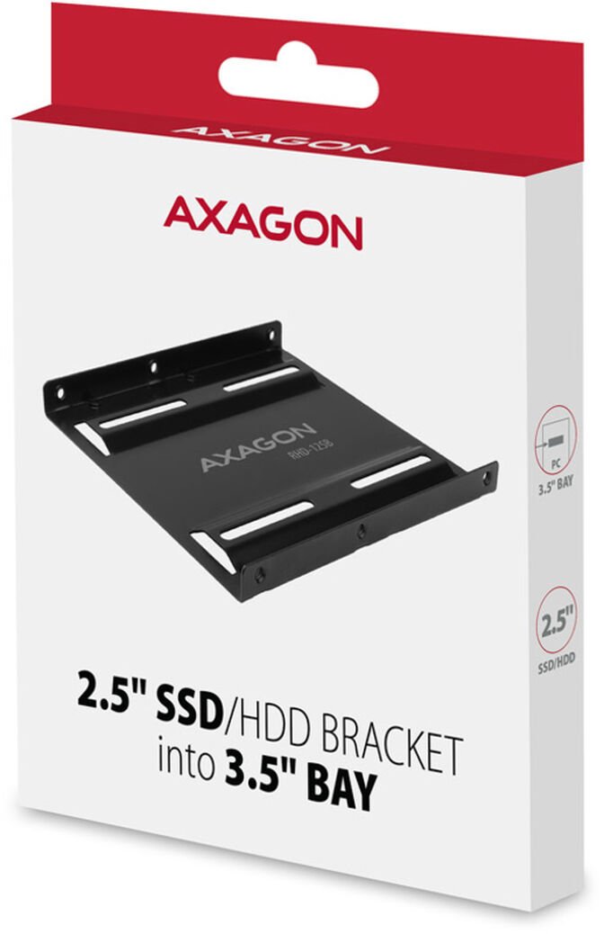 Adaptador AXAGON RHD-125B 2.5" HDD para 3.5" Negro image number 4