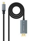 Cable Conversor Nanocable USB-C/M > DisplayPort/M 8K 2 M Negro image number null