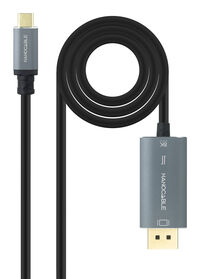 Cable Conversor Nanocable USB-C/M > DisplayPort/M 8K 2 M Negro
