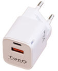 Cargador GaN Tooq USB-C/PD 30W + USB-A/QC 30W image number null