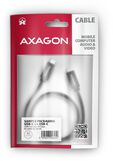 Cable de cargamento AXAGON BUCM432-CM10AB USB-C <-> USB-C, USB4 Gen 3&times;2, 1m, PD 100W, 8K HD, ALU, braid, Negro image number null