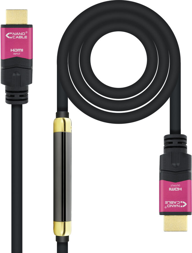 Cable HDMI V2.0 4K@60Hz 18Gbps NanoCable USB-A M/M 30 M Premium Negro image number 0