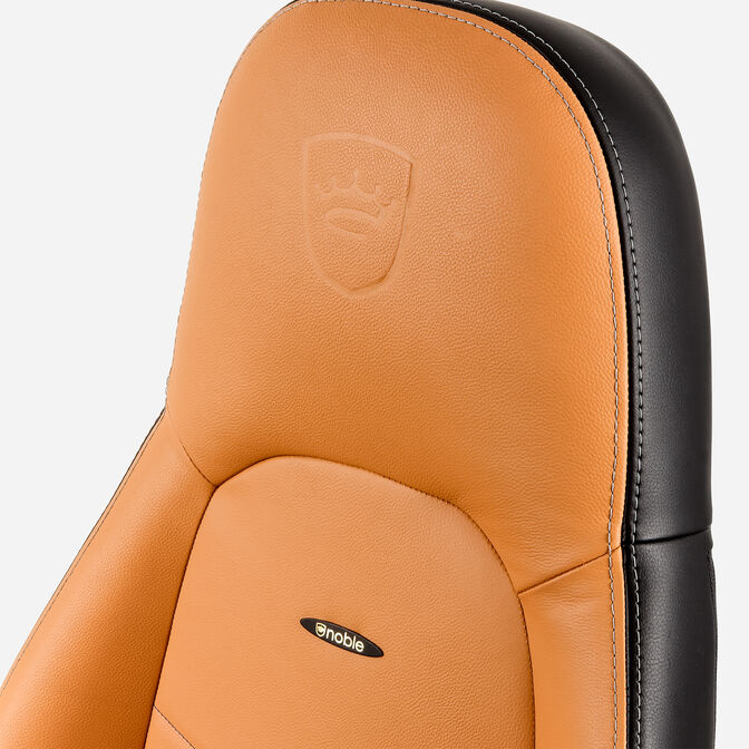 Silla noblechairs ICON Real Leather Cognac / Negro image number 2