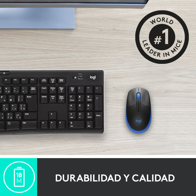 Rat&oacute;n Logitech M190 1000DPI Wireless Azul image number 6