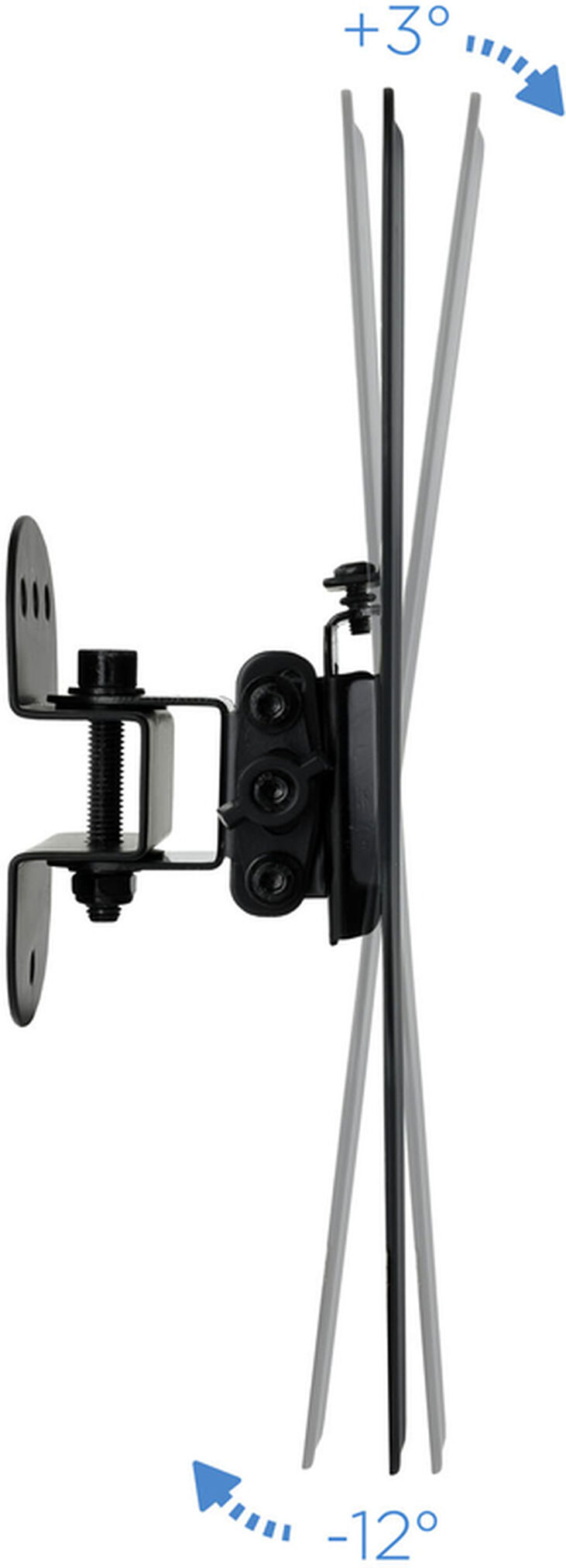 Soporte de Pared Tooq 23" a 42" Max. 25kg Negro image number 2