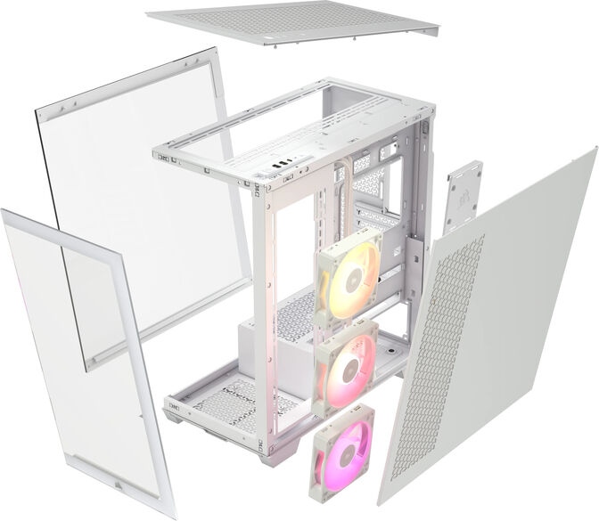 Torre ATX Corsair iCUE LINK 3500X RGB Blanco Cristal Templado image number 5