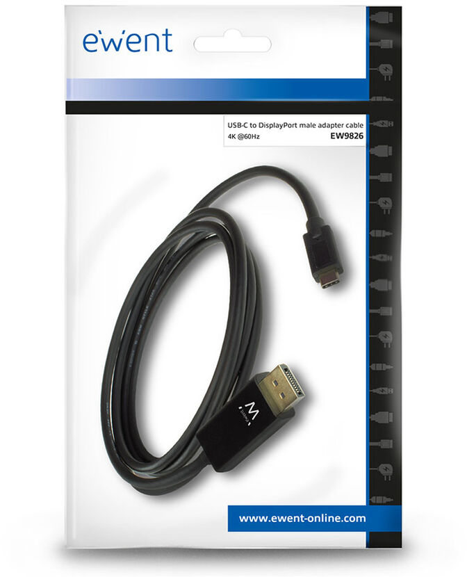 Cable Conversor USB-C para DisplayPort/Macho 4K/60Hz 2m image number 2