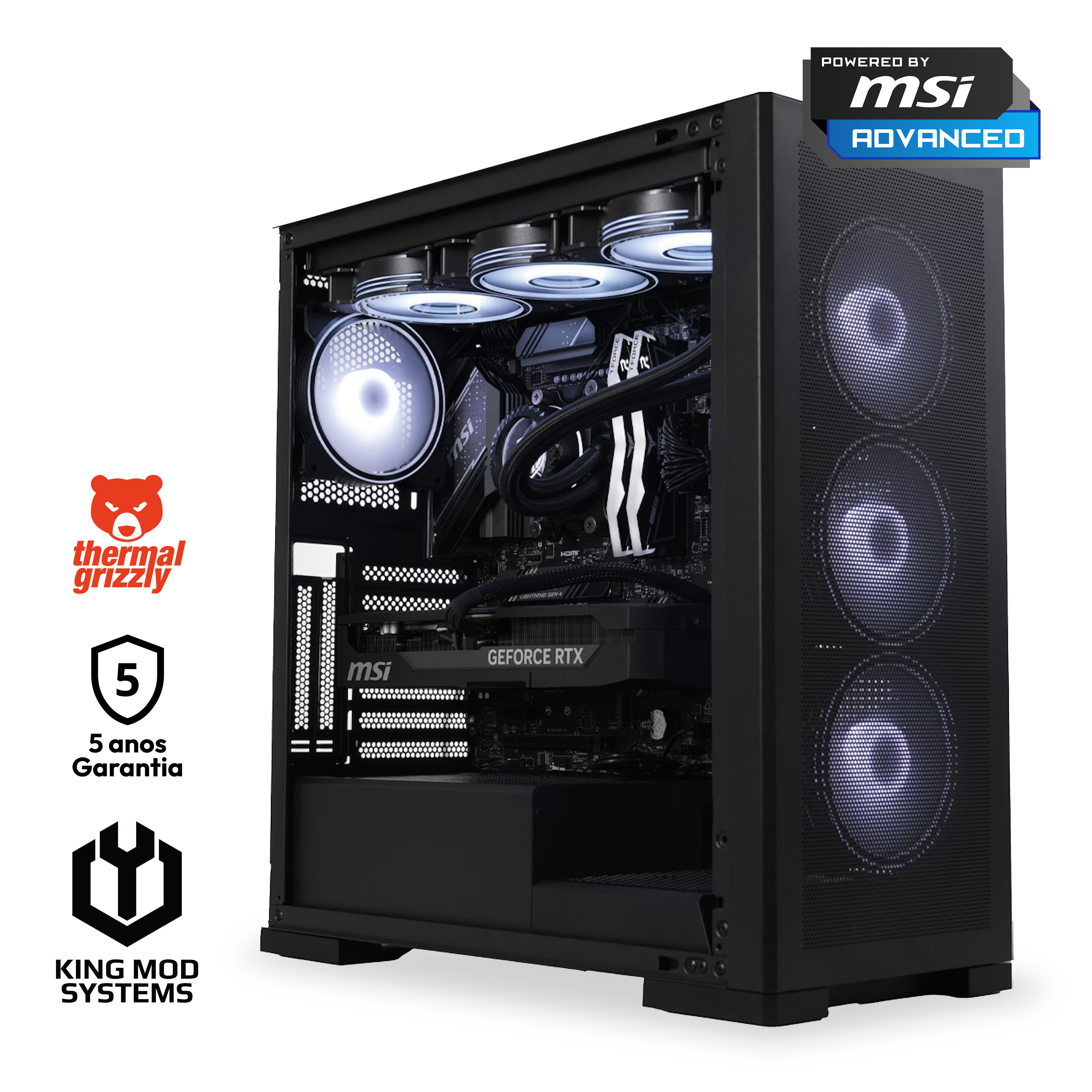 Ordenador Mach 6 Gamer-PC Powered by MSI Ryzen 7 9800X3D 32GB DDR5 2TB RTX 5080 WiFi W11
