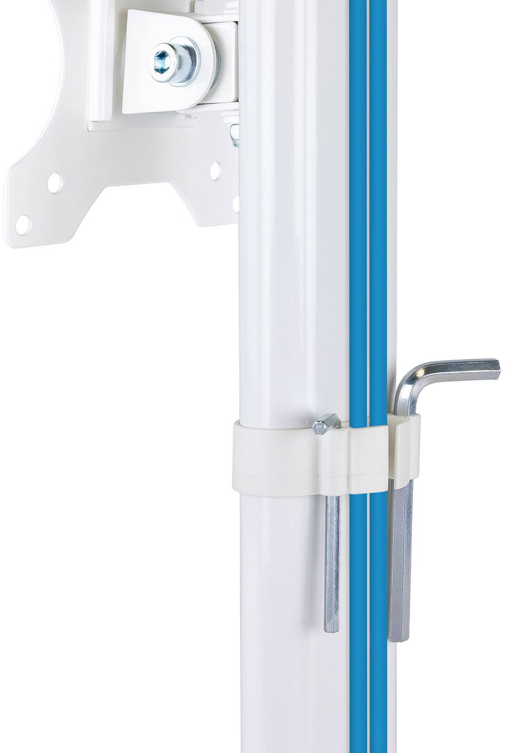 Soporte de Mesa Tooq Inclinable y Altura Ajustable de 17" a 27" Máx. 6 kg para Brazo Blanco image number 4