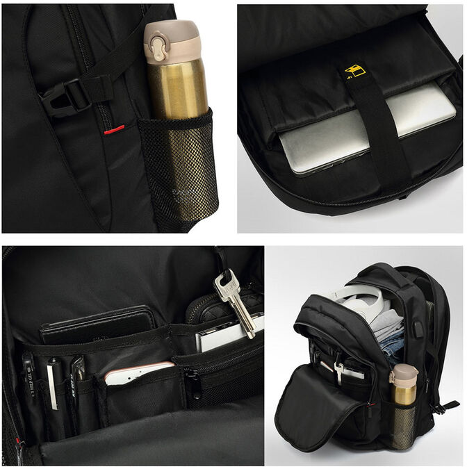 Mochila Ewent EW2526 Notebook Backpack 15.6 Preta com Porta USB image number 3