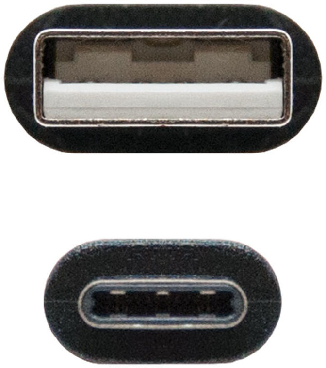 Cable USB 2.0 3A Nanocable USB-C/M para USB-A/M 2 M Negro image number 2