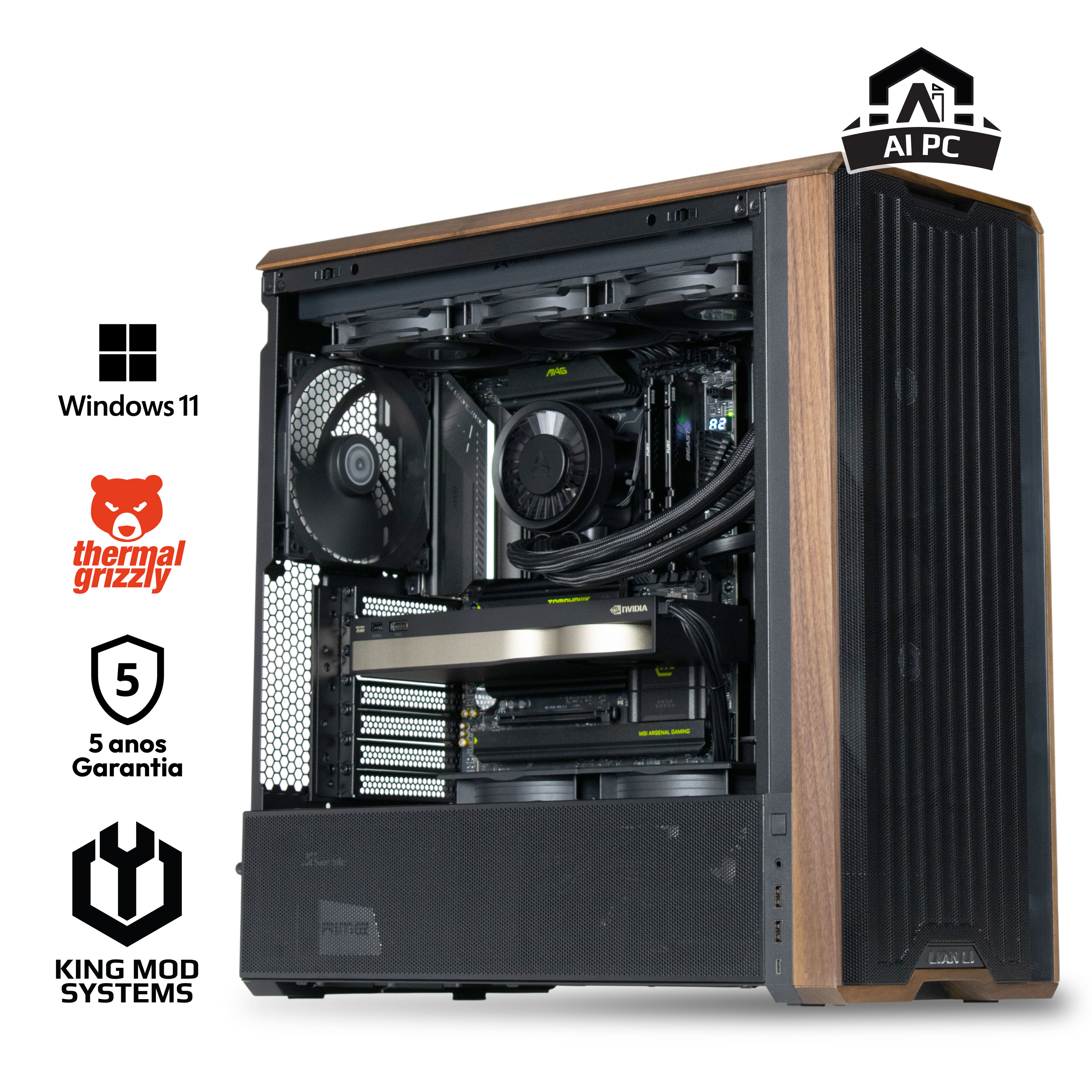 Ordenador King Mod AI-PC Intel Ultra 7 270K Plus 128GB DDR5 2x2TB RTX PRO 4500 32GB W11 PRO