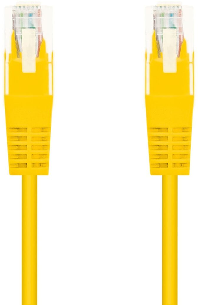 Cable de Red NanoCable RJ45 CAT.6 UTP AWG24 25 CM Amarillo image number 1