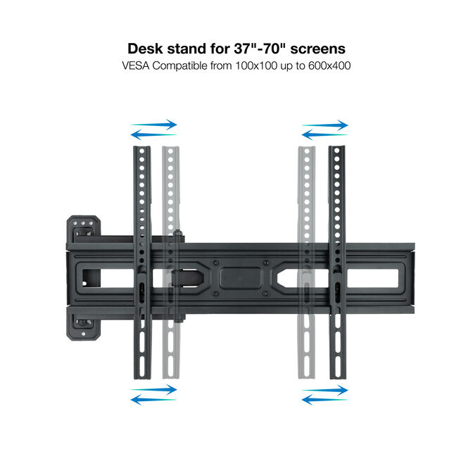 Soporte de Pared Tooq Inclinable 3 Pivotes 37" a 70" M&aacute;x. 35kg Negro image number 5