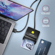 Lector de tarjetas AXAGON CRE-SM3SD USB Smart card & SD/microSD/SIM card FlatReader image number null