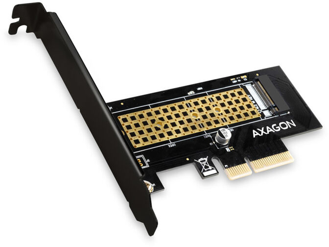 Adaptador AXAGON PCEM2-N PCIe-3.0-x4, 1x M.2/NVMe/SSD con disipador pasivo image number 1