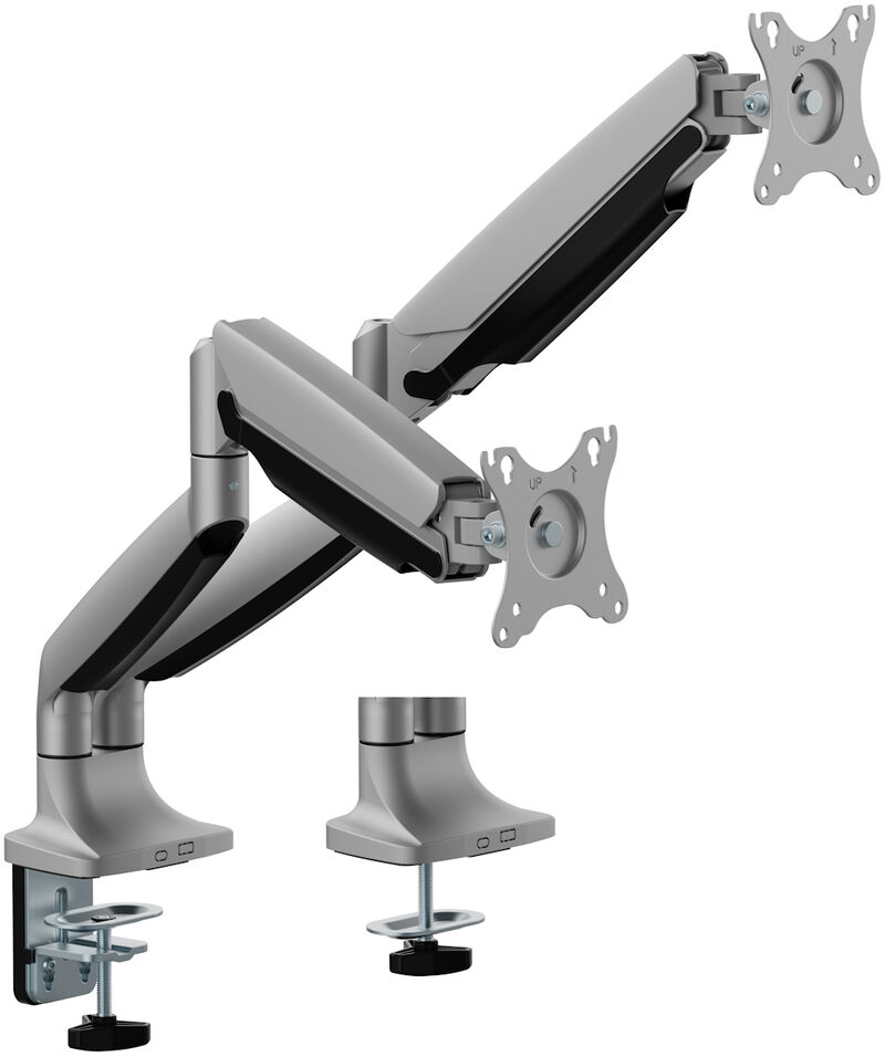 Soporte de Monitor Ewent EW1528 Heavy-Duty 2 Monitores 17" - 49" Articulado Gris