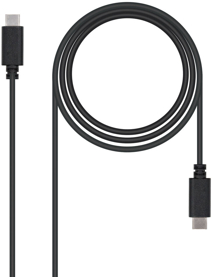Cable USB 2.0 3A Nanocable USB-C M/M 2 M Negro image number 0