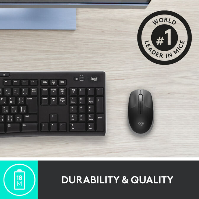 Rat&oacute;n Logitech M190 Full Size Wireless Gris image number 16