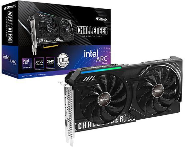 Tarjeta Gráfica ASRock Intel ARC B570 Challenger 10GB OC GDDR6 image number 5