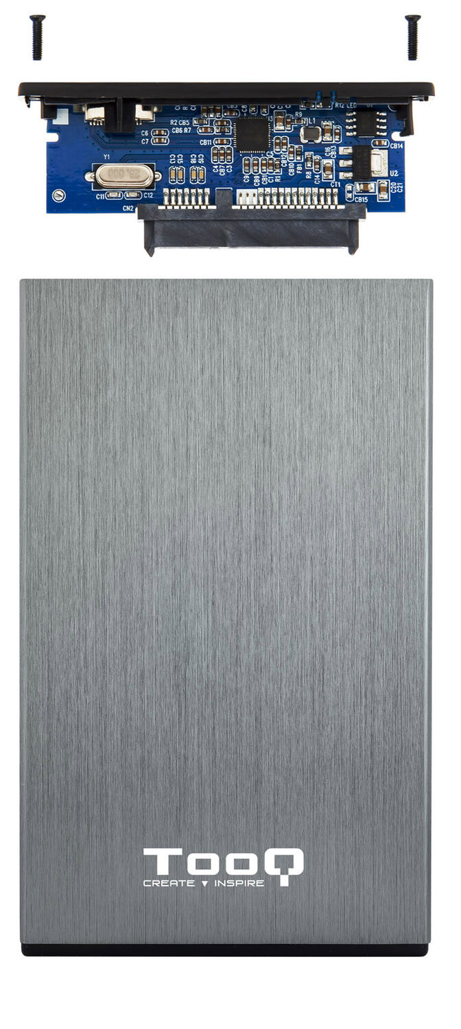 Caja Externa HDD Tooq 2.5" SATA (9,5mm) - USB 3.0/3.1 Gen 1 Gris Metalizado image number 3