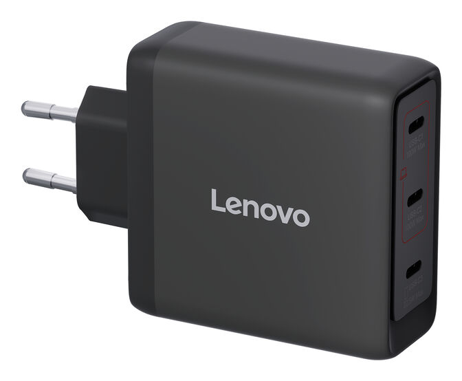Caregador Lenovo de Parede Multi Portas USB-C 100W Dual GaN + Cabo USB-C 1.8m image number 4