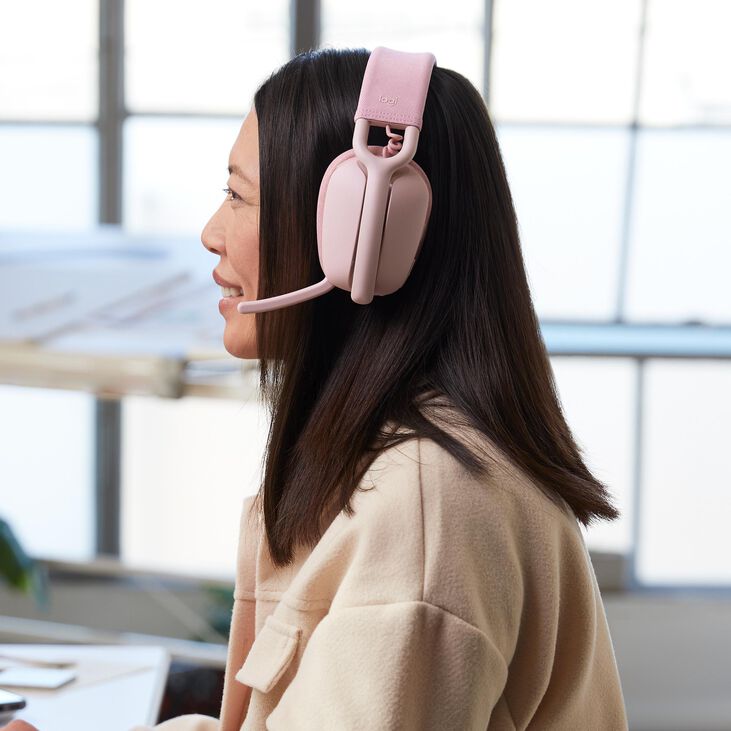 Auriculares Logitech ZONE Vibe 100 Bluetooth Rosa image number 3