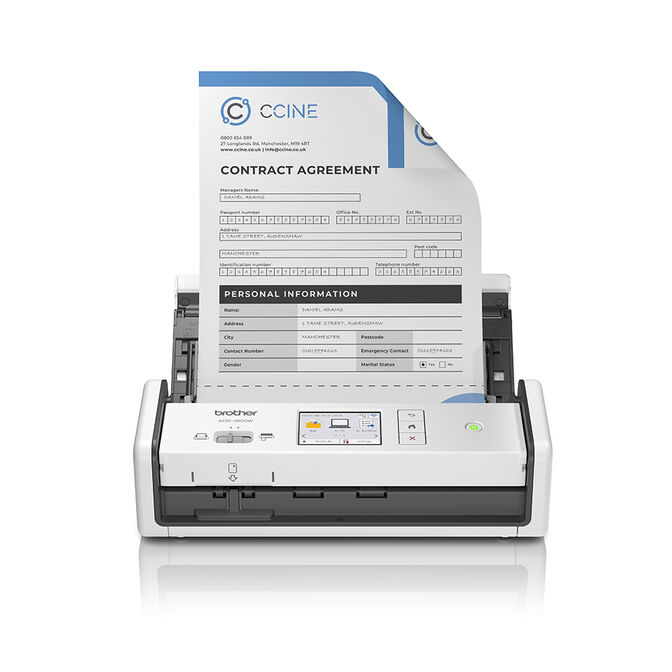 Esc&aacute;ner Port&aacute;til Brother ADS-1800W 30PPM WiFi image number 0