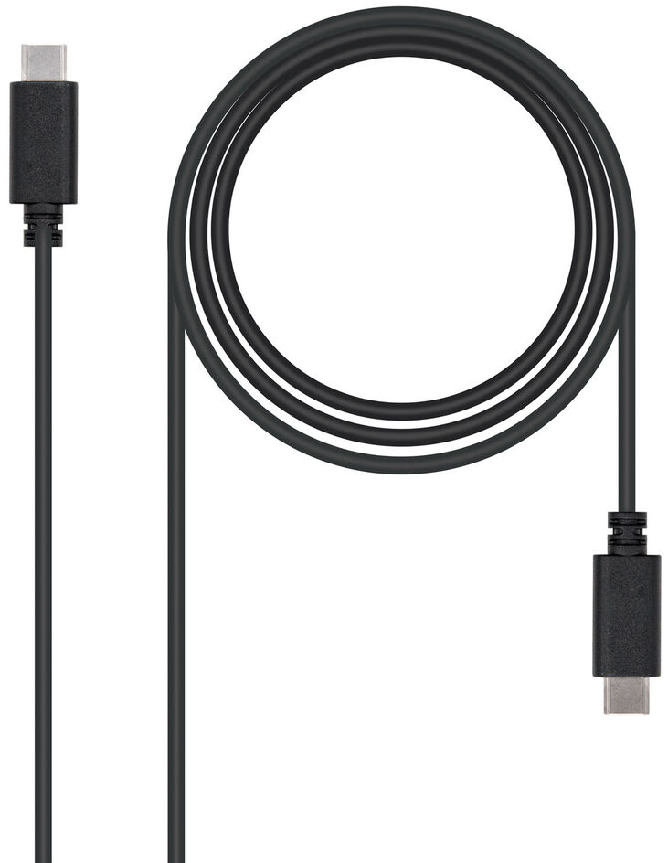 Cable USB 2.0 3A Nanocable USB-C M/M 3 M Negro image number 0