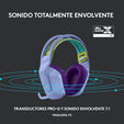 Auriculares Logitech G733 RGB Lightspeed Wireless Lila image number null