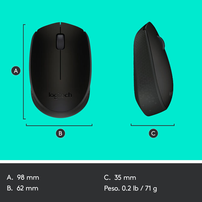 Rat&oacute;n Logitech M171 Wireless Negro image number 12