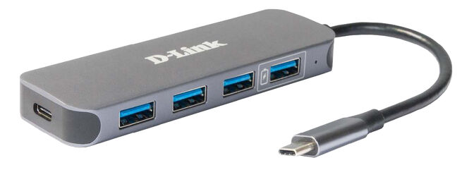 HUB USB D-Link USB-C Macho > 3 x USB 3.0 (SS) + 1 x USB 3.0 Quick Charge (BC 1.2) + 1 x USB-C (Thunderbolt 3) (PD60W) image number 0