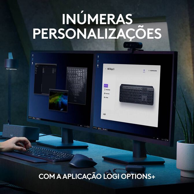 Teclado Logitech MX Keys S Bluetooth (PT) Graphite image number 9
