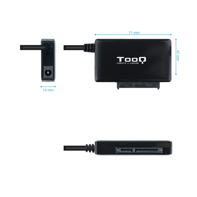 Adaptador Tooq USB 3.0 USB-C - SATA HDD/SSD 2.5" / 3.5" image number 2