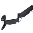 Soporte de Pared Tooq Tilt e GiRat&oacute;nrio 3 Pivots 23" a 55" Max. 30kg Negro image number null