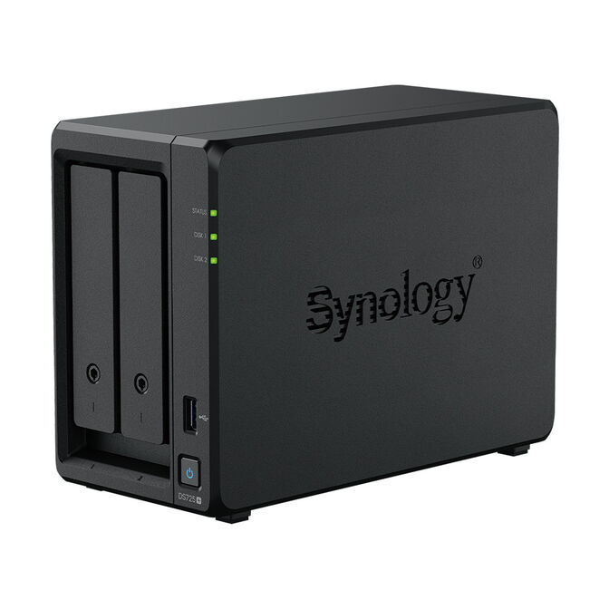 NAS Synology Disk Station D725+ - 2 Ba&iacute;as - CPU 2-Core AMD Ryzen R1600 - 4GB RAM image number 1