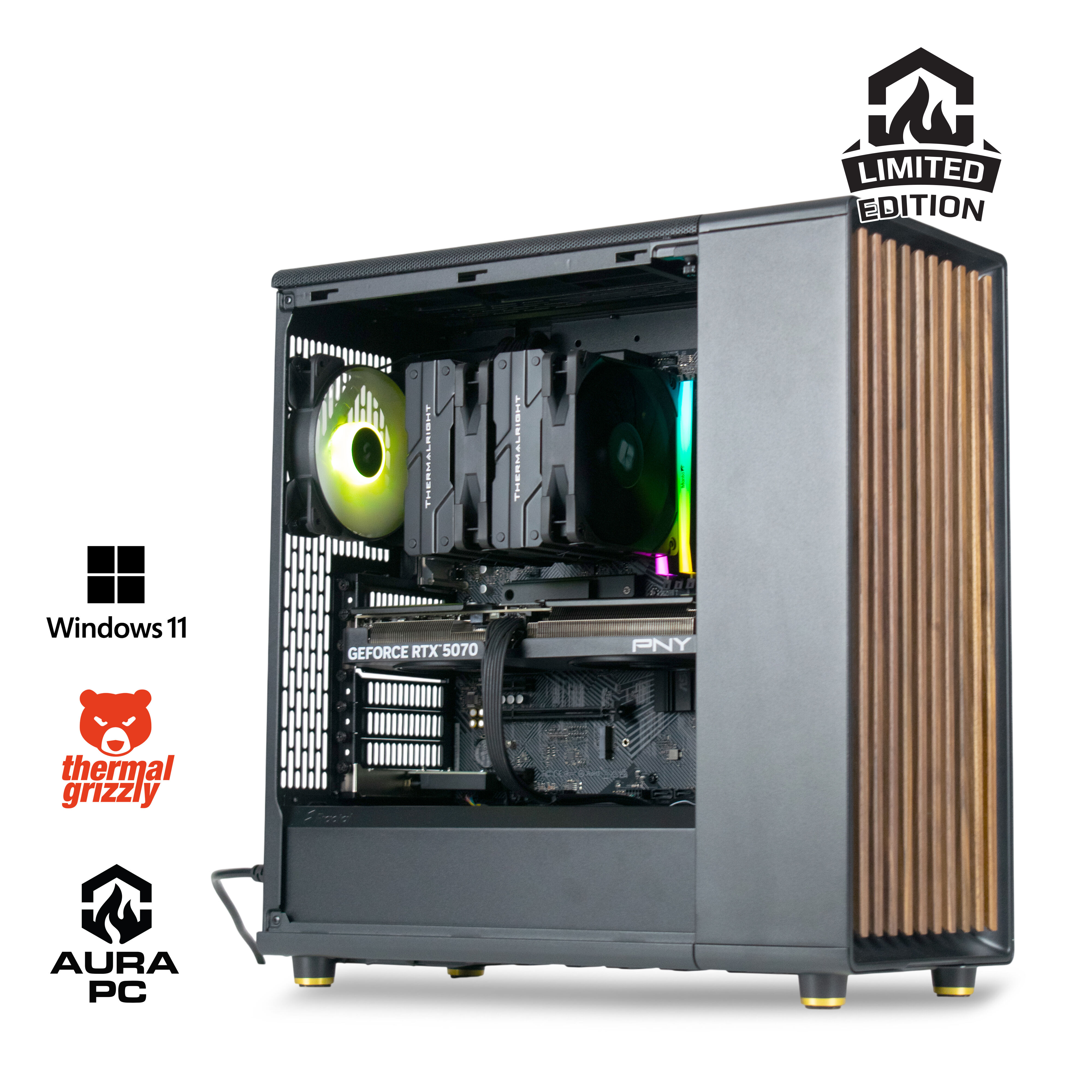 Ordenador AURA Limited-PC Ryzen 7 7700 32GB DDR5 1TB RTX 5070 WiFi W11