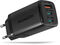 AXAGON ACU-DPQ65 Cargador de Pared, 3 puertas (USB + Dual USB-C), PD3.0/QC4+/PPS/Apple, 65 W, Negro