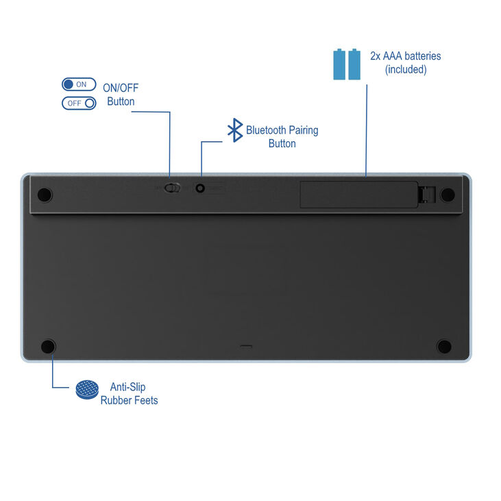 Teclado Ewent EW3120 Ultra-Slim Bluetooth PT Cinza image number 4