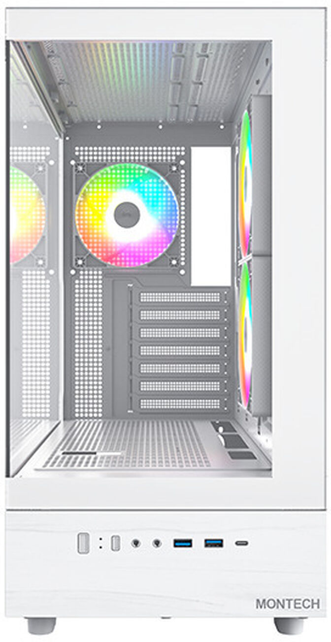 Caja ATX Montech XR RGB Vidrio Templado Blanco image number 4