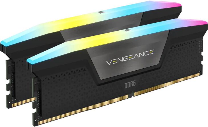 Corsair Kit 32GB (2 x 16GB) DDR5 6400MHz Vengeance RGB Black CL32 image number 0