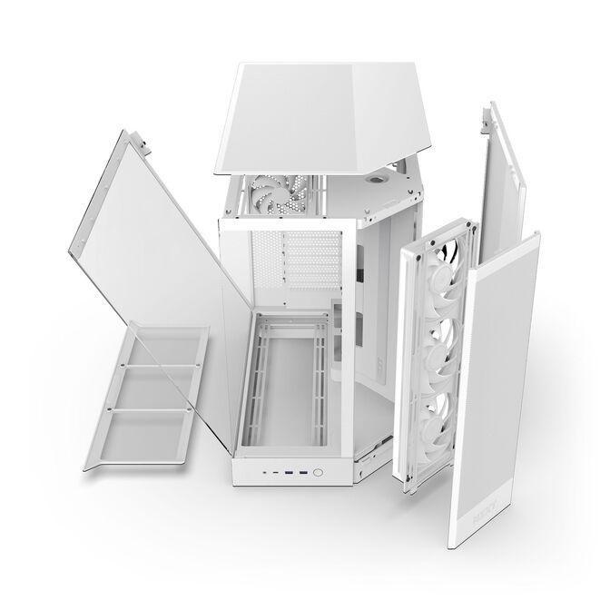 Caixa E-ATX NZXT H9 Flow RGB Blanca (2025) Cristal Templado image number 12