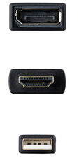 Adaptador NanoCable HDMI 2.0 para DisplayPort V1.2 0.2 M Negro image number null