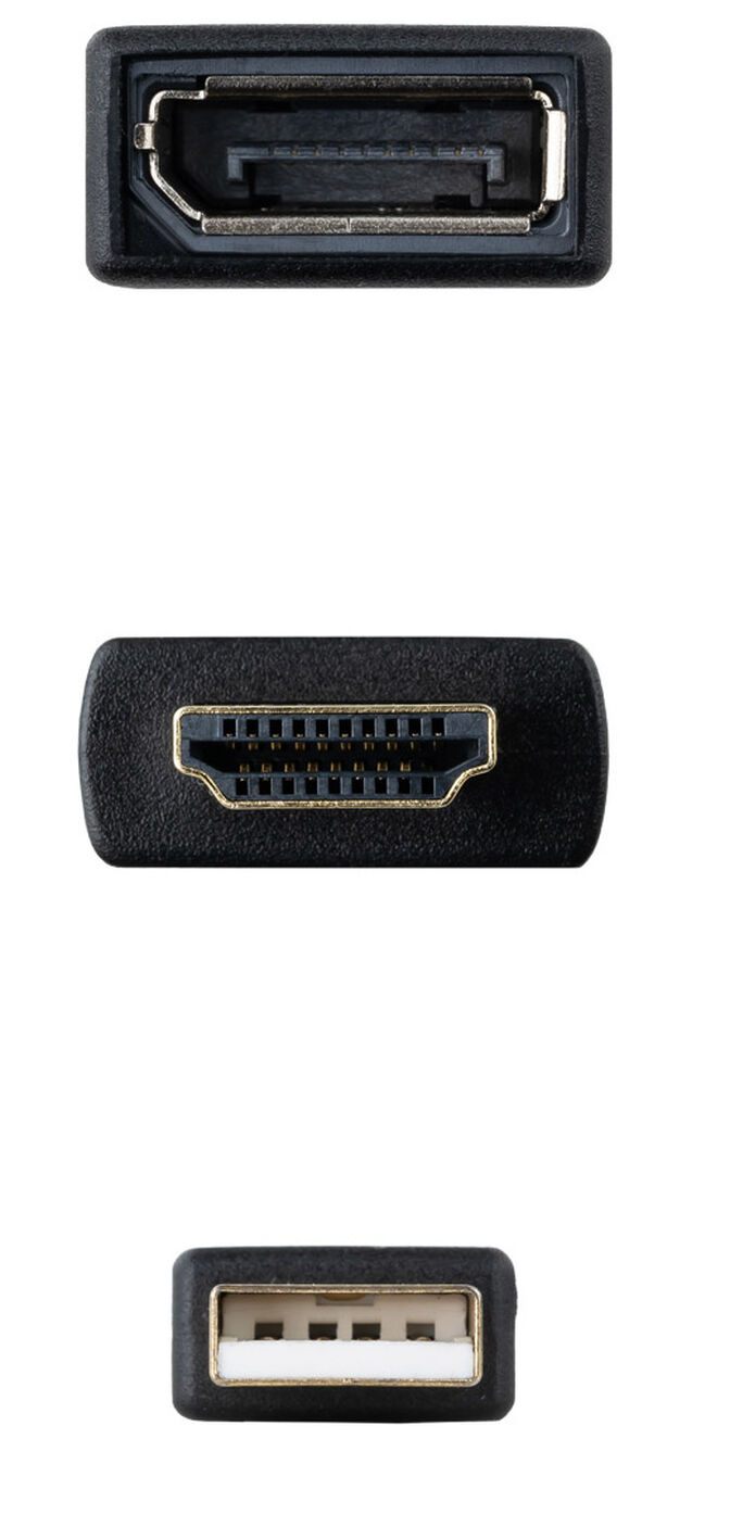 Adaptador NanoCable HDMI 2.0 para DisplayPort V1.2 0.2 M Negro image number 2