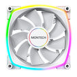 Ventilador Montech RX140 PWM ARGB PWM 140mm Blanco (Reversed Fan Blades) image number null