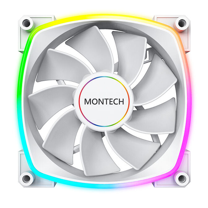 Ventilador Montech RX140 PWM ARGB PWM 140mm Blanco (Reversed Fan Blades) image number 0