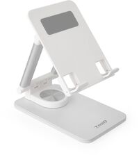 Soporte Mesa Tooq Giratório Ajustable p/ Tablet Max. 13" Blanco