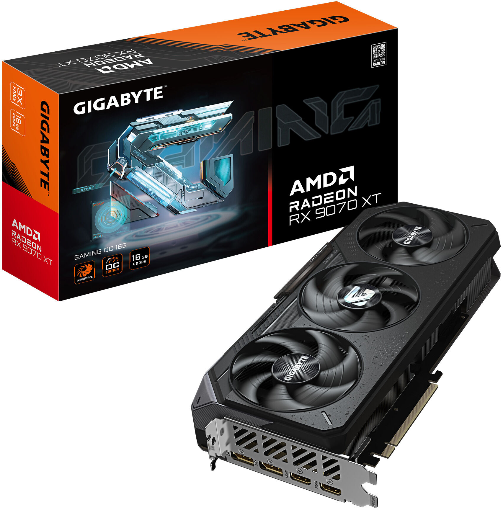Tarjeta Gr&aacute;fica Gigabyte Radeon RX 9070 XT Gaming OC 16GB GDDR6