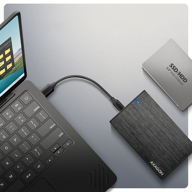 Caja Externa AXAGON EE25-XA6C para SSD/HDD 2.5" USB-C, SATA 6G, Aluminio image number 5